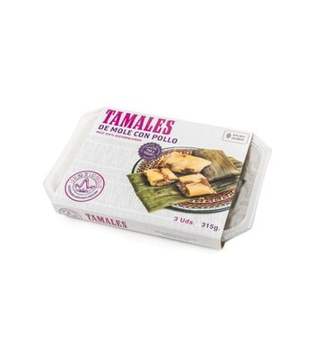 Tamales with chicken mole (pack of 3)