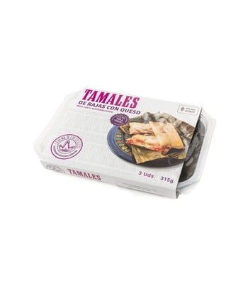 TAMALES WITH CHEESE AND PICKLED GREEN PEPPERS (PACK OF 3)