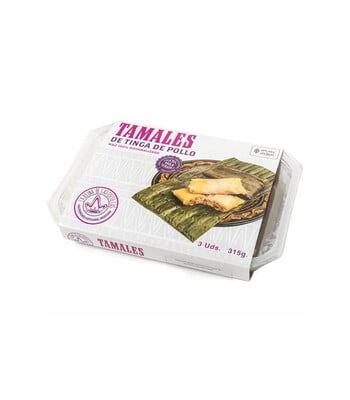 Tamales chicken tinga (pack of 3)